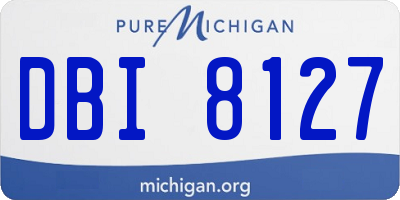 MI license plate DBI8127