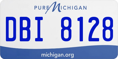 MI license plate DBI8128