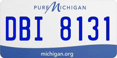 MI license plate DBI8131