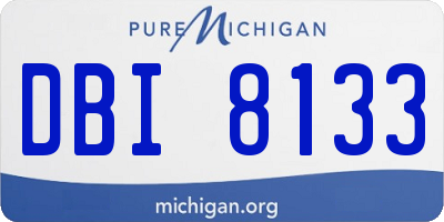 MI license plate DBI8133