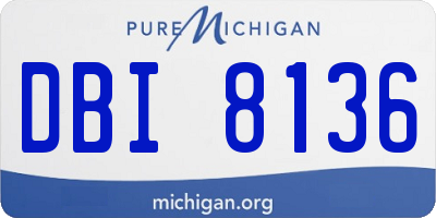 MI license plate DBI8136