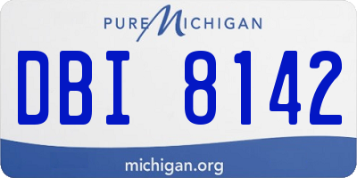 MI license plate DBI8142