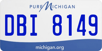 MI license plate DBI8149