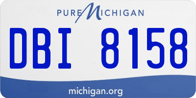 MI license plate DBI8158