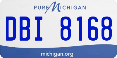 MI license plate DBI8168