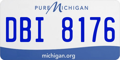 MI license plate DBI8176