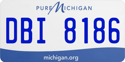 MI license plate DBI8186