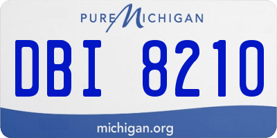 MI license plate DBI8210