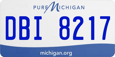 MI license plate DBI8217