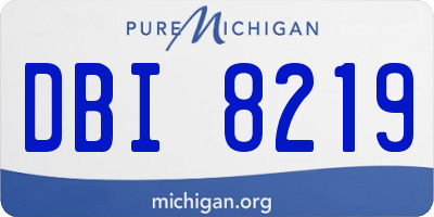 MI license plate DBI8219