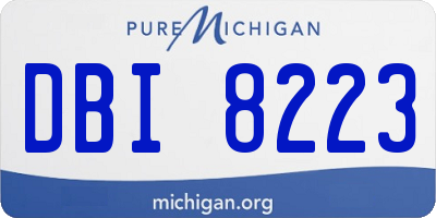 MI license plate DBI8223