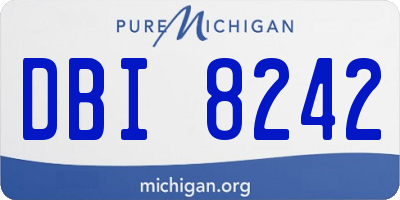 MI license plate DBI8242