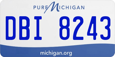 MI license plate DBI8243