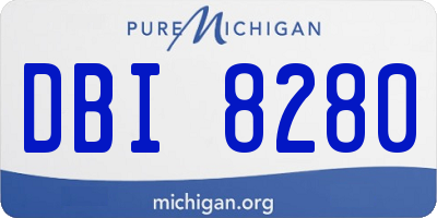 MI license plate DBI8280