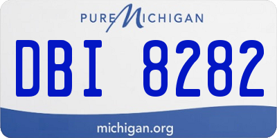 MI license plate DBI8282