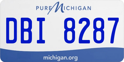 MI license plate DBI8287