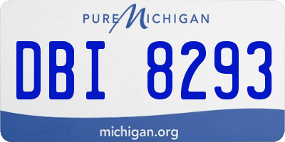 MI license plate DBI8293