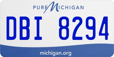MI license plate DBI8294