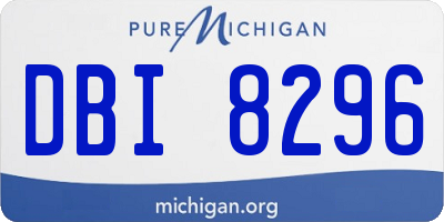 MI license plate DBI8296