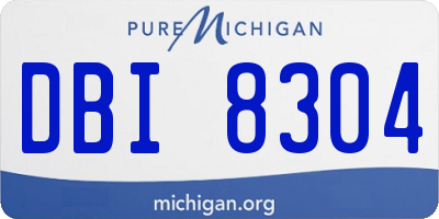 MI license plate DBI8304