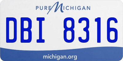 MI license plate DBI8316
