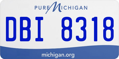 MI license plate DBI8318