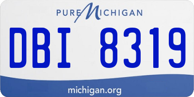 MI license plate DBI8319