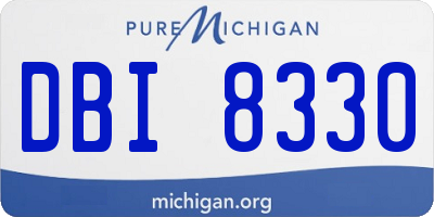 MI license plate DBI8330
