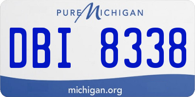MI license plate DBI8338