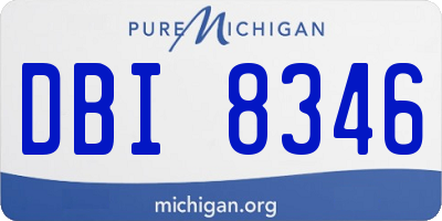 MI license plate DBI8346
