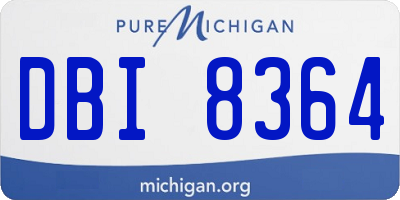 MI license plate DBI8364