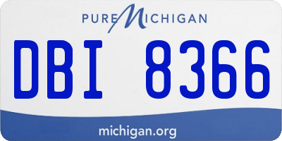 MI license plate DBI8366