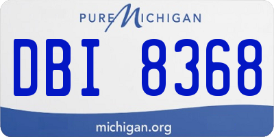 MI license plate DBI8368