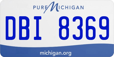 MI license plate DBI8369