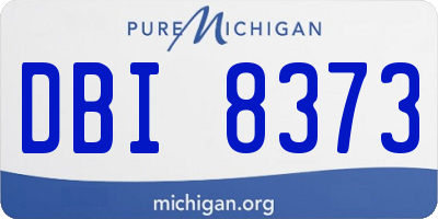 MI license plate DBI8373