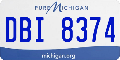 MI license plate DBI8374