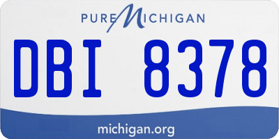 MI license plate DBI8378