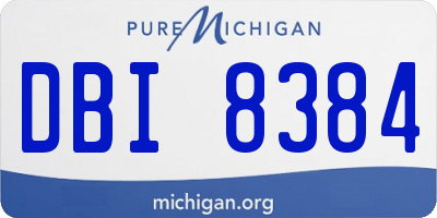 MI license plate DBI8384