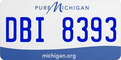 MI license plate DBI8393
