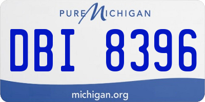 MI license plate DBI8396