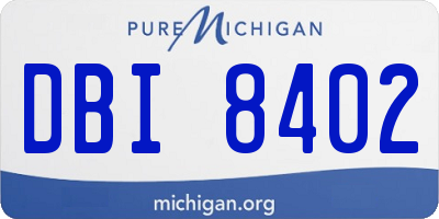 MI license plate DBI8402