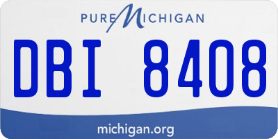 MI license plate DBI8408