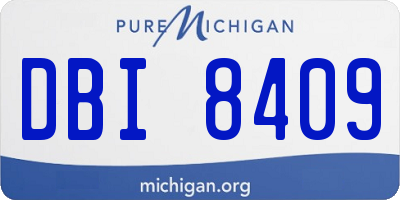 MI license plate DBI8409