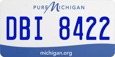MI license plate DBI8422