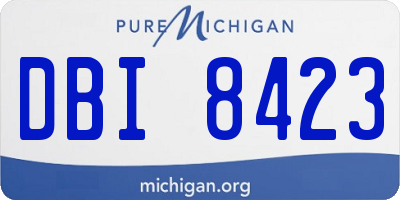 MI license plate DBI8423