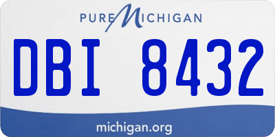 MI license plate DBI8432
