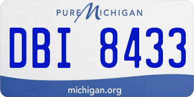 MI license plate DBI8433