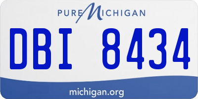 MI license plate DBI8434