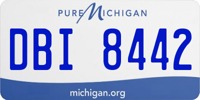 MI license plate DBI8442