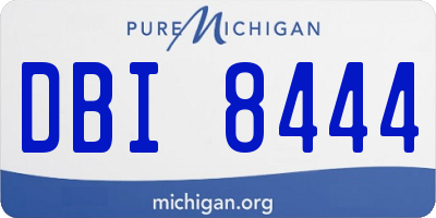 MI license plate DBI8444